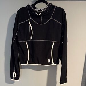 FP Movement small Black and White Women's Hooded Sweatshirt small